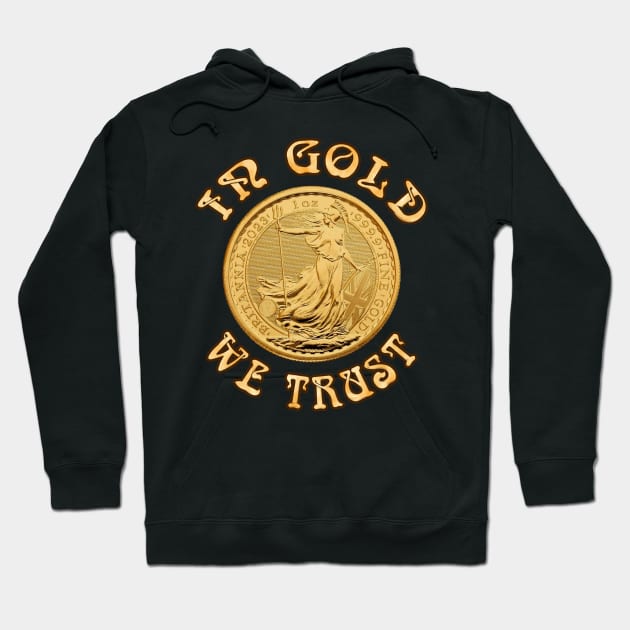 In Gold We Trust - Britainnia Gold Coin Hoodie by SolarCross